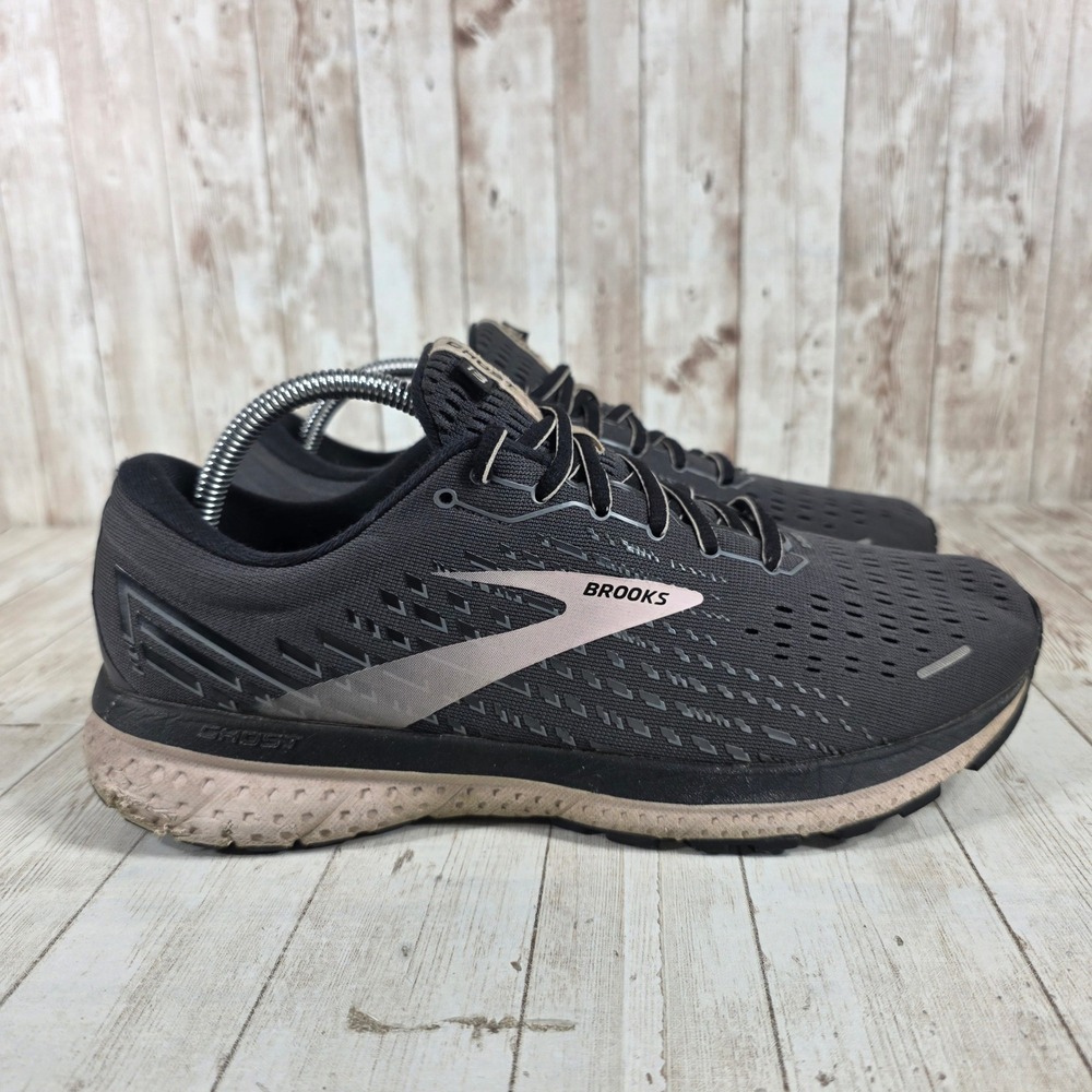 Brooks Ghost 13 Women's‎ Running Shoes Dark Gray Pink Size 10B
